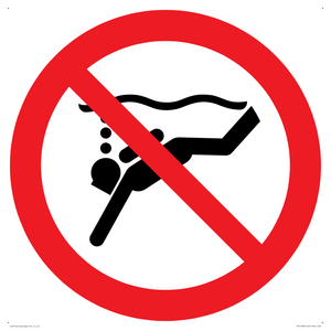 Prohibition: No sub-aqua diving